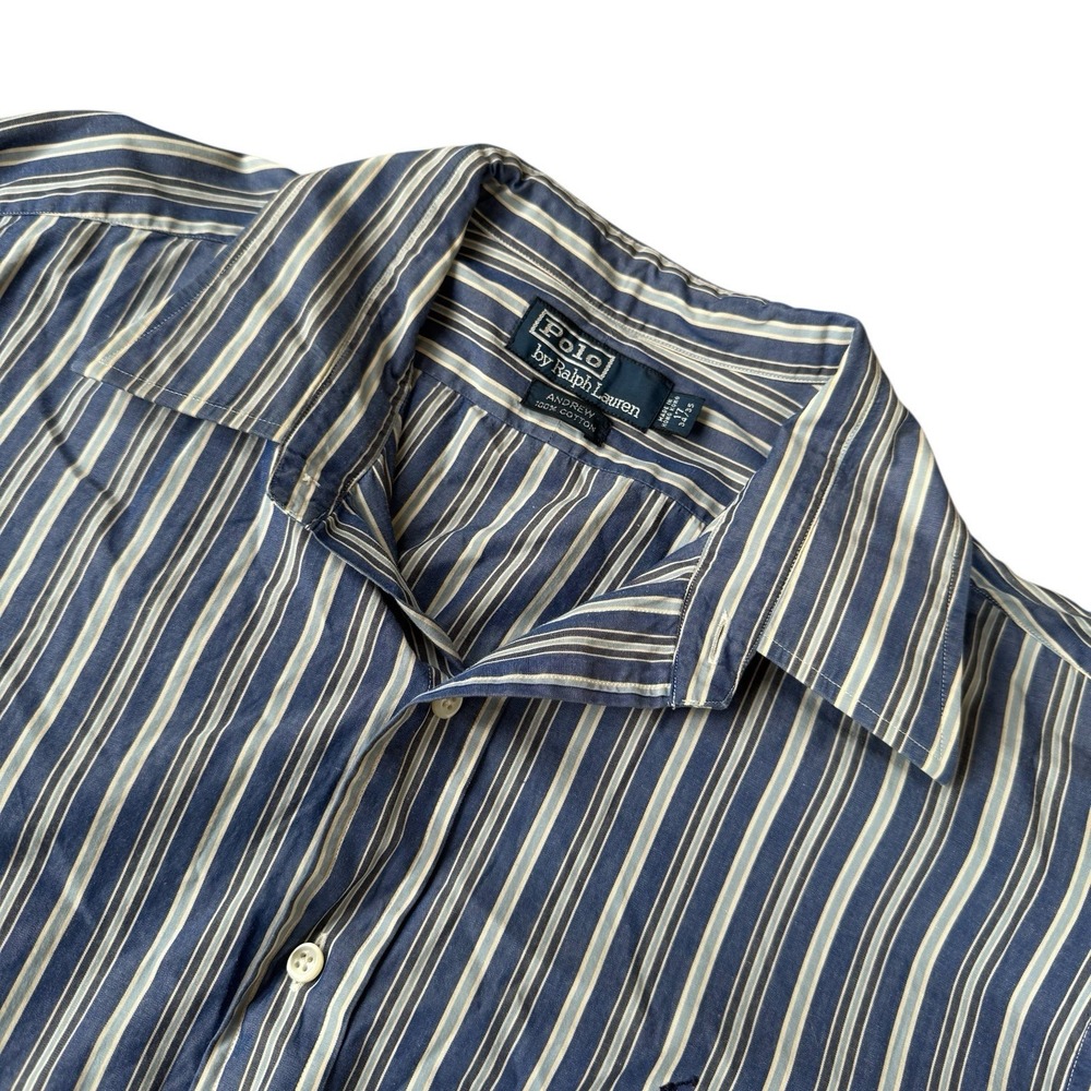 100% Cotton Polo By Ralph Lauren Andrew Striped Button Down